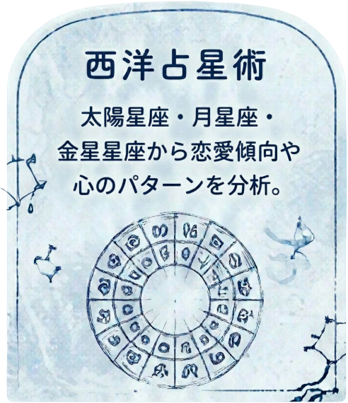 西洋占星術 - 太陽星座・月星座・金星星座から恋愛傾向や心のパターンを分析