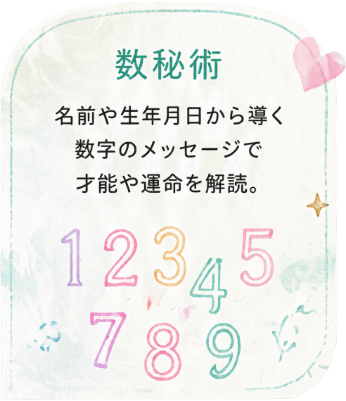 数秘術 - 名前や生年月日から導く数字のメッセージで才能や運命を解読
